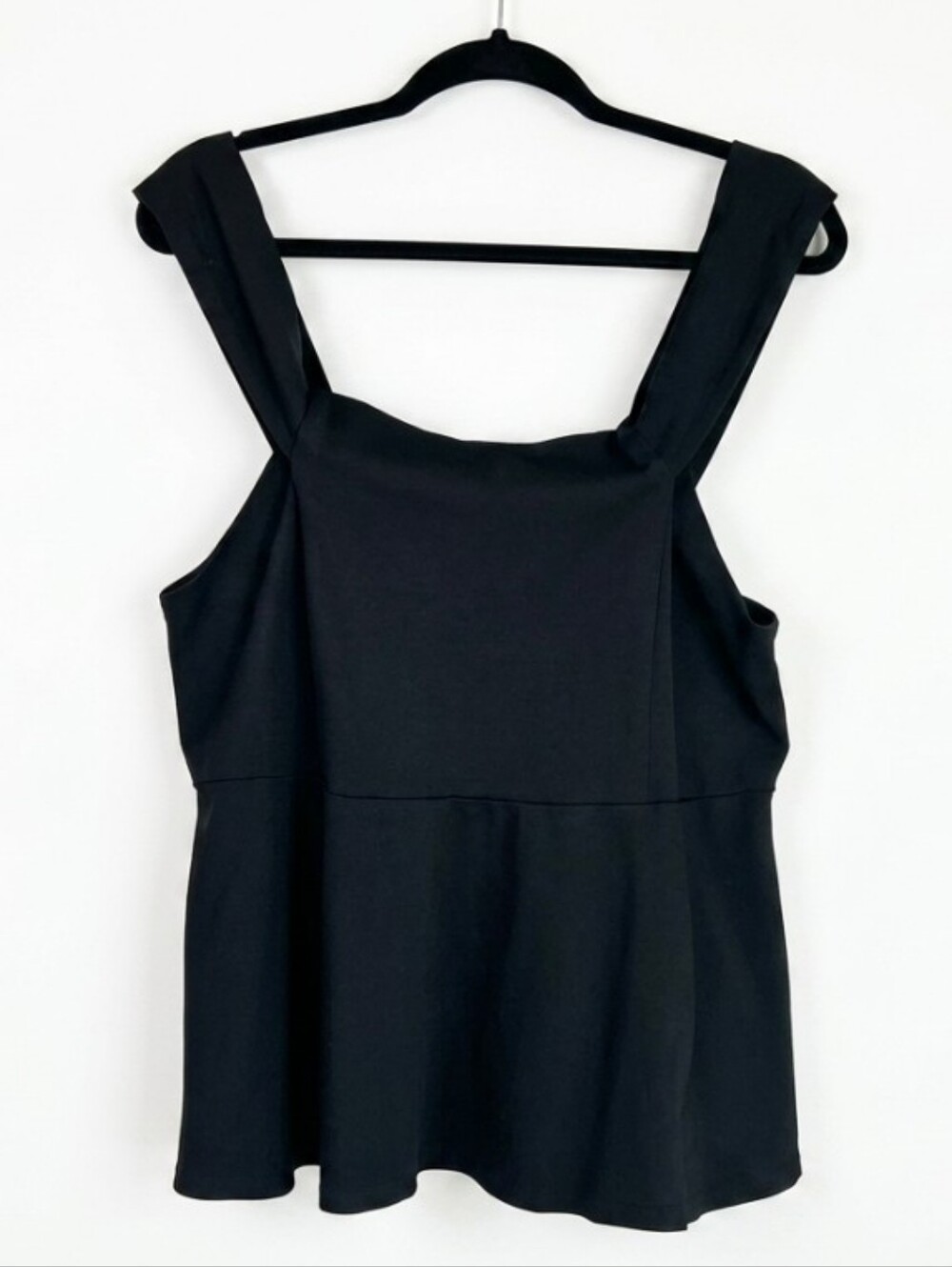 Torrid Black Square-Neck Peplum Tank Top - Plus Size 3